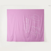 Baby shower script moderne cerise roze elegant wandkleed (Voorkant (horizontaal))