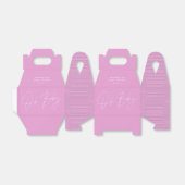 Baby shower script moderne cerise roze geometrisch bedankdoosjes (Uitgevouwen)