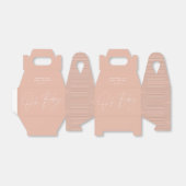 Baby shower script moderne wazige roze geometrisch bedankdoosjes (Uitgevouwen)