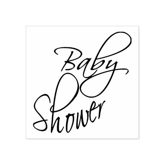 Baby shower - Script Rubberstempel (Afrduk)