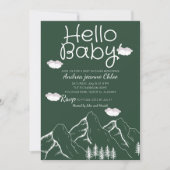Baby shower script Simple Adventure Mountain Kaart (Voorkant)