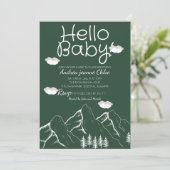 Baby shower script Simple Adventure Mountain Kaart (Staand voorkant)
