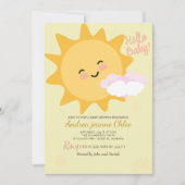 Baby shower script Sunshine Simple Modern elegant Kaart (Voorkant)