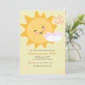 Baby shower script Sunshine Simple Modern elegant Kaart (Staand voorkant)