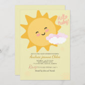 Baby shower script Sunshine Simple Modern elegant Kaart (Voorkant / Achterkant)