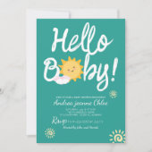 Baby shower script Sunshine Simple Modern elegant Kaart (Voorkant)