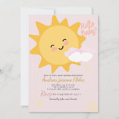 Baby shower script Sunshine Simple Modern elegant Kaart (Voorkant)