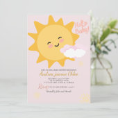 Baby shower script Sunshine Simple Modern elegant Kaart (Staand voorkant)