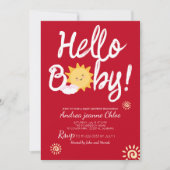 Baby shower script Sunshine Simple Modern elegant Kaart (Voorkant)