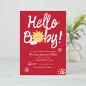 Baby shower script Sunshine Simple Modern elegant Kaart (Staand voorkant)