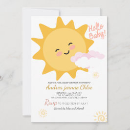 Baby shower script Sunshine Simple Modern elegant Kaart