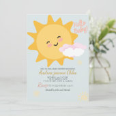 Baby shower script Sunshine Simple Modern elegant Kaart (Staand voorkant)