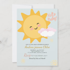 Baby shower script Sunshine Simple Modern elegant Kaart