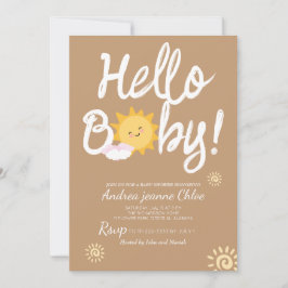 Baby shower script Sunshine Simple Modern elegant Kaart