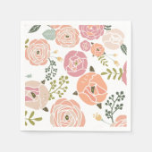 Baby shower servetten -  Roos (Voorkant)