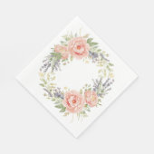 Baby Shower Servetten – Waterverf Bloemendesign Ba (Hoek)