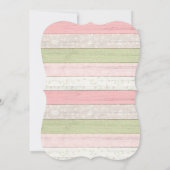 Baby shower Shabby Pink & Sage Green Rustic Wood I Kaart (Achterkant)