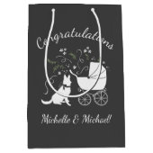 Baby shower Shepherd Dog Genderless Medium Cadeauzakje (Voorkant)
