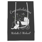Baby shower Shepherd Dog Genderless Medium Cadeauzakje (Achterkant)