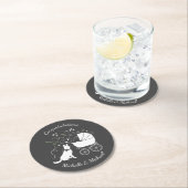 Baby shower Shepherd Dog Genderless Ronde Kartonnen Onderzetter (Insitu)