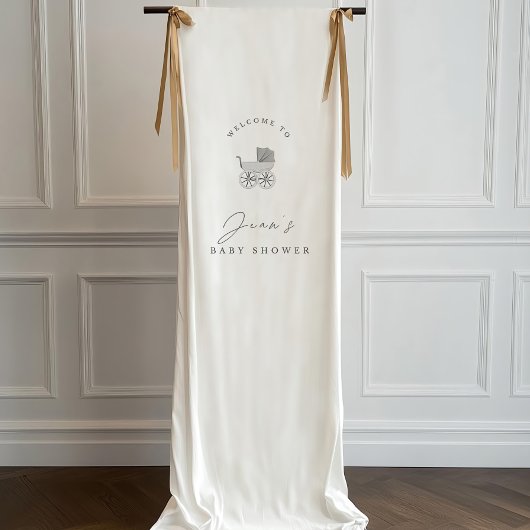 Baby Shower Sign, Baby stroller decorations, custo Spandoek