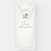 Baby Shower Sign, Baby stroller decorations, custo Spandoek (Verticaal)