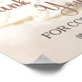 Baby shower Sign BEDANKT VOOR HET KOMEN Beer Ballo Poster (Hoek)