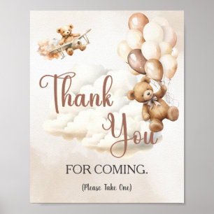 Baby shower Sign BEDANKT VOOR HET KOMEN Beer Ballo Poster