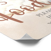 Baby shower Sign FOOD HELP JEZELF Beer Ballon Poster (Hoek)