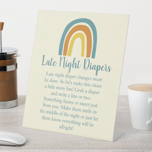 Baby shower Sign for Games Reclamebord Met Voetstuk (Insitu)