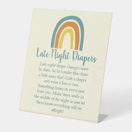 Baby shower Sign for Games Reclamebord Met Voetstuk