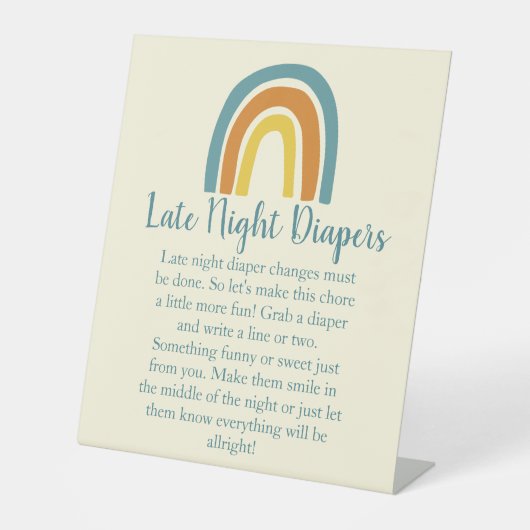 Baby shower Sign for Games Reclamebord Met Voetstuk (Voorkant)