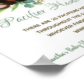 Baby shower Sign Pacifier Hunt Game Red Panda Beer Poster (Hoek)