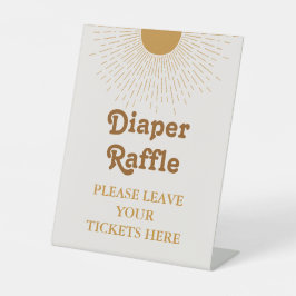 Baby shower Signage, Luier Raffle Decoratie Teken Reclamebord Met Voetstuk