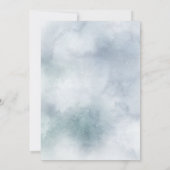 Baby Shower | Silver Blue Winter Wonderland Aankondiging (Achterkant)