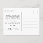 Baby shower Sinaasappel pompoen dank u Briefkaart (Achterkant)