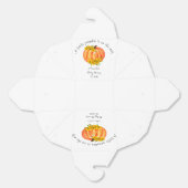 Baby shower Sinaasappel Pompoen Herfst Wit Bedankdoosjes (Ongevouwen)