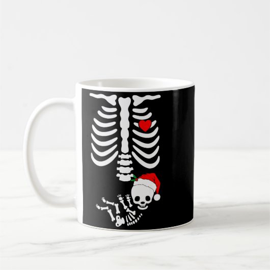 Baby Shower Skeleton Christmas Santa Pregnancy Ann Koffiemok (Links)