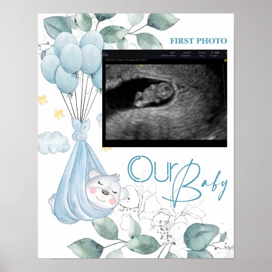 Baby Shower. Slapen Baby Beer Poster (Voorkant)