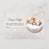 Baby shower Slapen Baby Dier Luier Raffle Informatiekaartje (Voorkant)