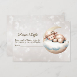 Baby shower Slapen Baby Dier Luier Raffle Informatiekaartje