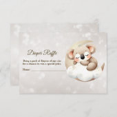 Baby shower Slapen Baby Dier Luier Raffle Informatiekaartje (Voorkant / Achterkant)