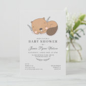 BABY SHOWER | Slaperige uitnodiging (Staand voorkant)