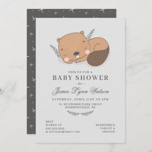 BABY SHOWER   Slaperige uitnodiging