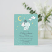BABY SHOWER | Sleepy Little Elephant Briefkaart (Staand voorkant)