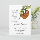 Baby shower Slotuitnodiging Kaart (Staand voorkant)