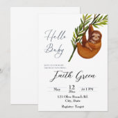 Baby shower Slotuitnodiging Kaart (Voorkant / Achterkant)