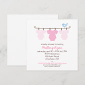 Baby shower sluiten kaart (Voorkant / Achterkant)