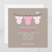 Baby shower sluiten kaart (Voorkant / Achterkant)