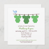 Baby shower sluiten kaart (Voorkant / Achterkant)